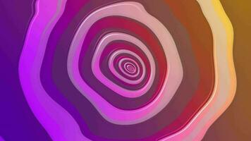 levendig kleurrijk herhalen morphing cirkels patroon abstract achtergrond. deze trippy psychedelisch Purper en goud helling animatie is vol hd en een naadloos lus. video