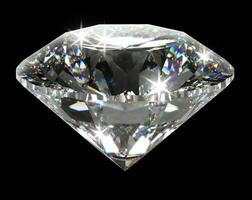 hermosa brillante diamante en brillante cortar en negro antecedentes - diamante fondo, cristal antecedentes foto