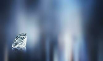 Diamond Background - Luxury Beautiful Shiny Diamond in Brilliant Cut on Black Background - Crystal Background photo