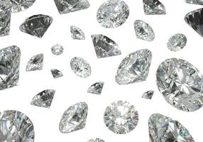 Beautiful Shiny Diamond in Brilliant Cut on White Background,- Crystal Background photo