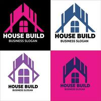 Building logo template with modern unique concept Premium Vector part