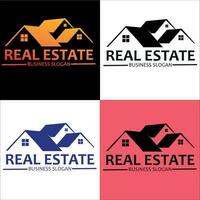 real estado logo con estilo moderno para construcción , arquitectura , residencia , hotel , propiedad negocio , hogar interior o exterior vector