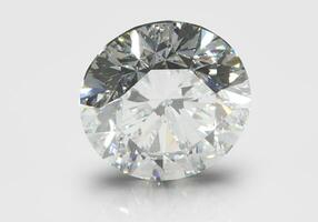 Beautiful Shiny Diamond in Brilliant Cut on White Background,- Crystal Background photo