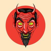 Red Devil. Vector illustration in cartoon, flat style