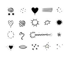 Editable Vector elements for graphic use manually created