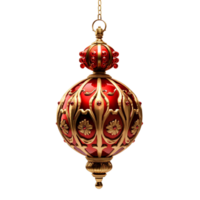 AI generated Red Christmas Ball png