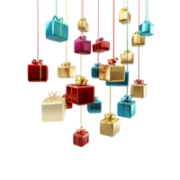 AI generated Christmas Gift Box png