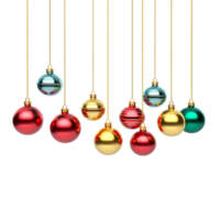 AI generated Christmas Ball Ornaments png