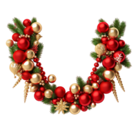 ai généré Noël décoration pin branches png