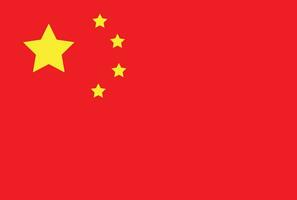 China flag design. China flag vector shape.