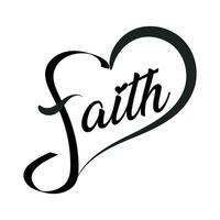 Christian Faith, Typography for print vector