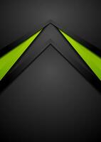 Green and black contrast tech arrows background photo