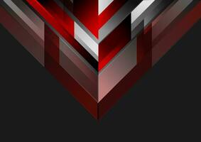 Abstract tech geometric red black background photo