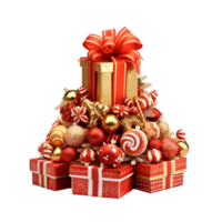 AI generated Gift Boxes 3d png