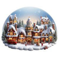 AI generated Christmas decoration winter house png