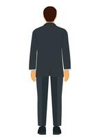 Businessman Back Character design, for animation, games, medical illustrations, education illustration vector