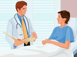 Doctor conversation with the patient, Medical staff concept vector