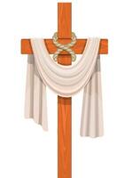 A holy cross, Good Friday The Christian cross, and the Holy Wee with illustrations about Jesus Christ. vector