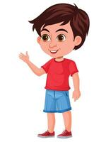 Boy in summer camp vector