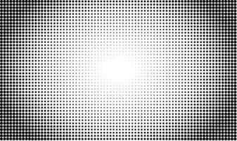 Halftone background with radial effect. Dots background with circle. Monochrome texture for printing on badges, posters, and business cards. vector