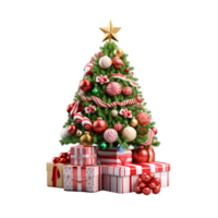 AI generated Christmas tree Gift Noble fir png