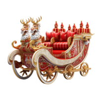 AI generated 3d render of christmas sleigh png
