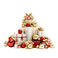 ai gegenereerd 3d Kerstmis cadeaus png