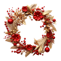 AI generated Christmas decoration Wreath png