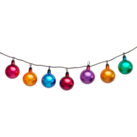 AI generated Christmas lights bead png