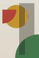 Abstract Poster, Mid Century Modern, Colorful Prints, Geometric Art Print vector