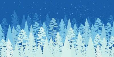 Winter landscape. Winter forest. Winter background. vector