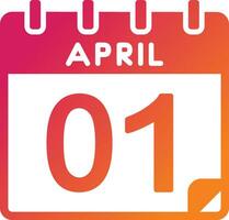 1 April Vector Icon
