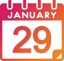 29 January Vector Icon