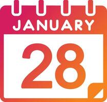 28 January Vector Icon
