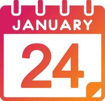 3d Calendar Date January 2024: immagine vettoriale stock (royalty free)  2329941283