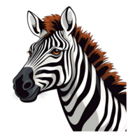 ai gegenereerd tekenfilm stijl zebra illustratie Nee achtergrond perfect voor afdrukken Aan vraag naar handelswaar ai generatief png