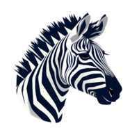 AI generated Cartoon Style Zebra Illustration No Background Perfect for Print on Demand Merchandise AI Generative png