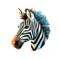 AI generated Cartoon Style Zebra Illustration No Background Perfect for Print on Demand Merchandise AI Generative png