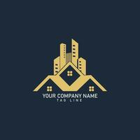 Real estate building logo template pro vector