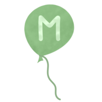 Green Balloon Alphabet png