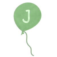 Green Balloon Alphabet png