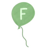 Green Balloon Alphabet png