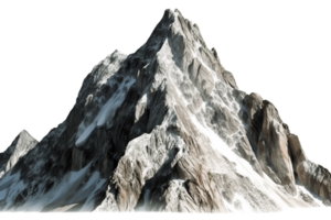 ai generado escabroso montaña pico aislado transparente png ai generado