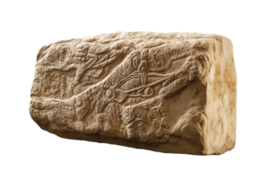 AI generated Chiseled stone antique transparent png AI generated