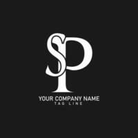 Letter SP luxury logo design vector