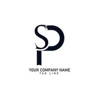 Letter SP luxury logo design vector