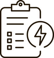energia relatório linha ícone ilustração png