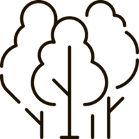 miljö- träd linje ikon illustration png