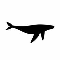 Whale silhouette vector. Whale silhouette can be used as icon, symbol or sign. Whale icon vector for design of ocean, undersea, nature or marine