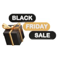 Black Friday sale 3d rendering icon illustration png